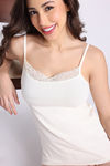 Zivame Knit Cotton Camisole - Off White — thumbnail 5